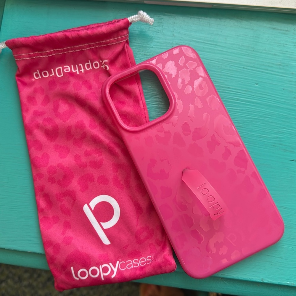 Loopy Case Pink Phone Case with Strap